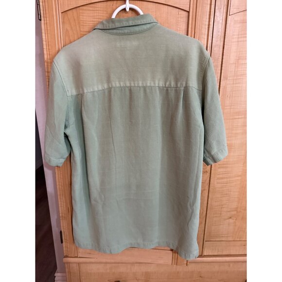 Tommy Bahama Mens 100% Silk Short Sleeve Shirt Green Size S 21w x 29 L - Picture 4 of 4